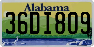 AL license plate 36DI809