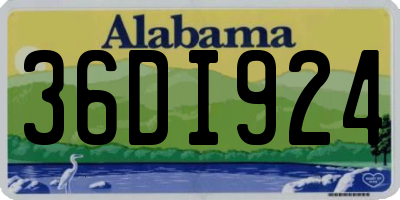 AL license plate 36DI924