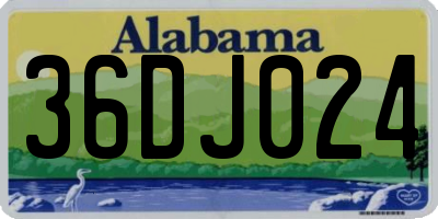 AL license plate 36DJ024