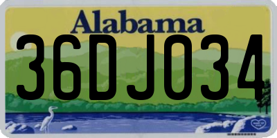 AL license plate 36DJ034