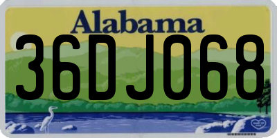 AL license plate 36DJ068