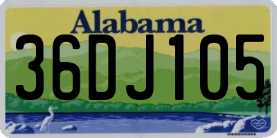 AL license plate 36DJ105