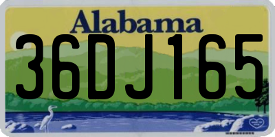 AL license plate 36DJ165