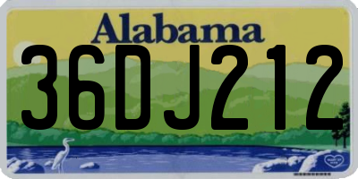 AL license plate 36DJ212