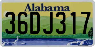 AL license plate 36DJ317