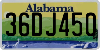 AL license plate 36DJ450