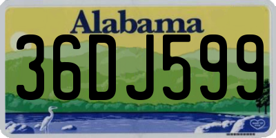 AL license plate 36DJ599