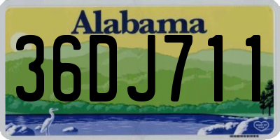 AL license plate 36DJ711
