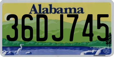 AL license plate 36DJ745
