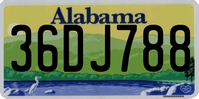 AL license plate 36DJ788