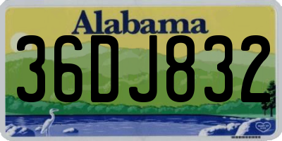 AL license plate 36DJ832