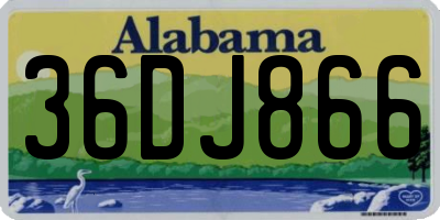 AL license plate 36DJ866