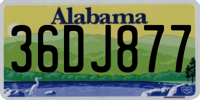 AL license plate 36DJ877