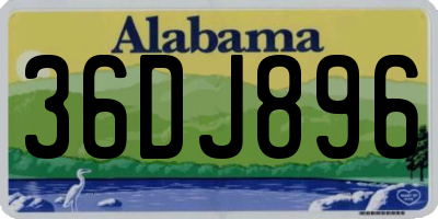 AL license plate 36DJ896