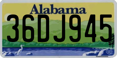 AL license plate 36DJ945