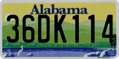 AL license plate 36DK114