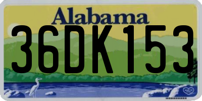 AL license plate 36DK153