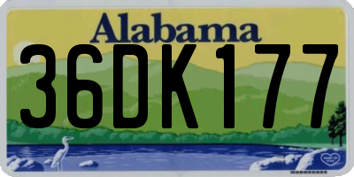 AL license plate 36DK177