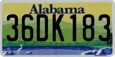 AL license plate 36DK183