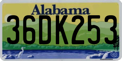 AL license plate 36DK253