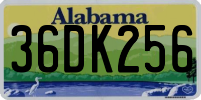 AL license plate 36DK256
