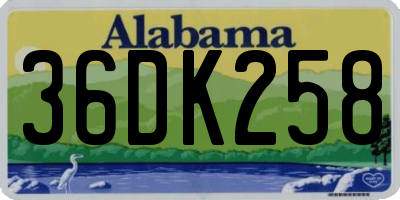 AL license plate 36DK258