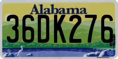 AL license plate 36DK276