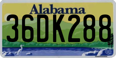 AL license plate 36DK288