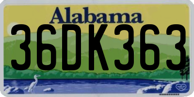 AL license plate 36DK363