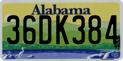 AL license plate 36DK384
