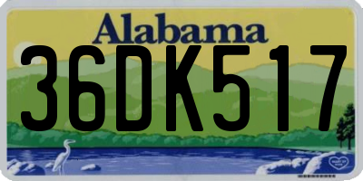 AL license plate 36DK517