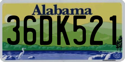 AL license plate 36DK521