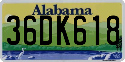 AL license plate 36DK618