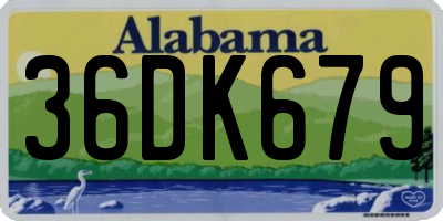 AL license plate 36DK679