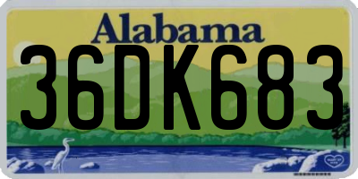 AL license plate 36DK683