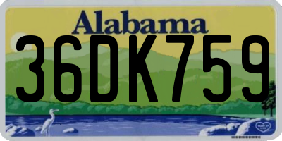 AL license plate 36DK759