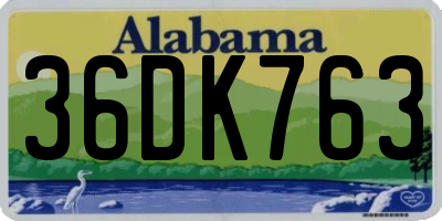 AL license plate 36DK763