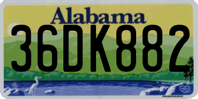 AL license plate 36DK882