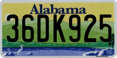 AL license plate 36DK925