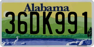 AL license plate 36DK991