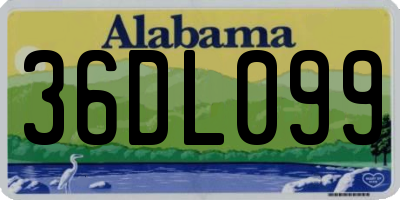 AL license plate 36DL099