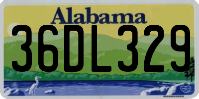 AL license plate 36DL329