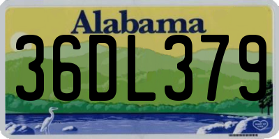 AL license plate 36DL379