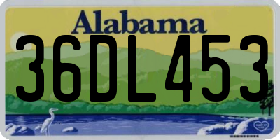 AL license plate 36DL453