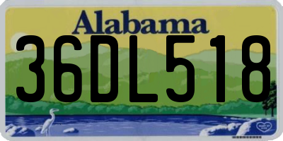 AL license plate 36DL518