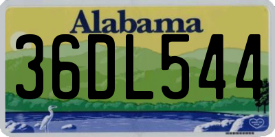 AL license plate 36DL544