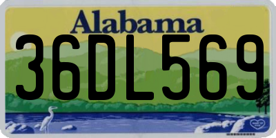 AL license plate 36DL569
