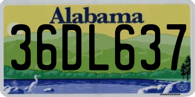 AL license plate 36DL637