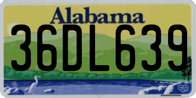 AL license plate 36DL639