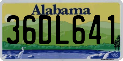 AL license plate 36DL641